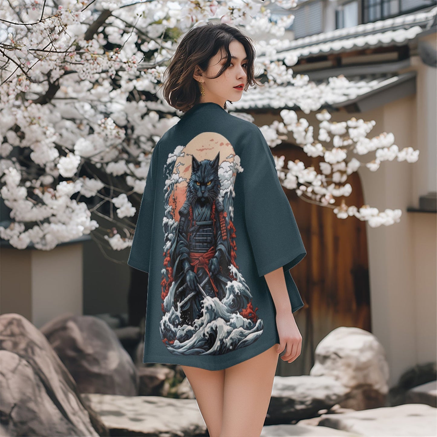 Samurai Cat Kimono by Fashion Fusion Emperium