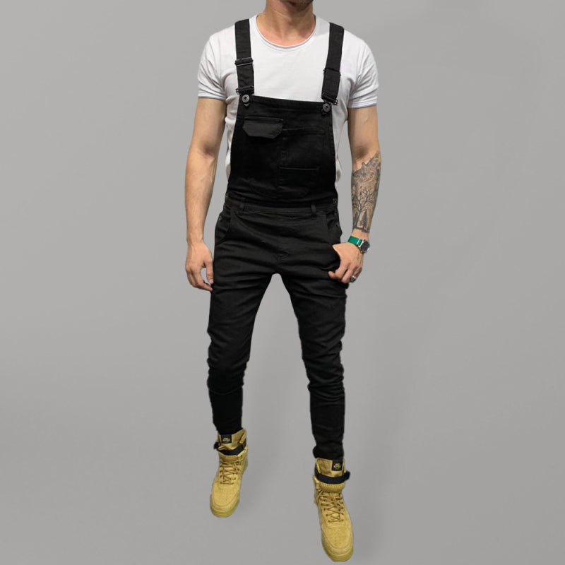 Suspenders Jeans Slim Fit