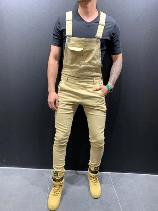 Suspenders Jeans Slim Fit