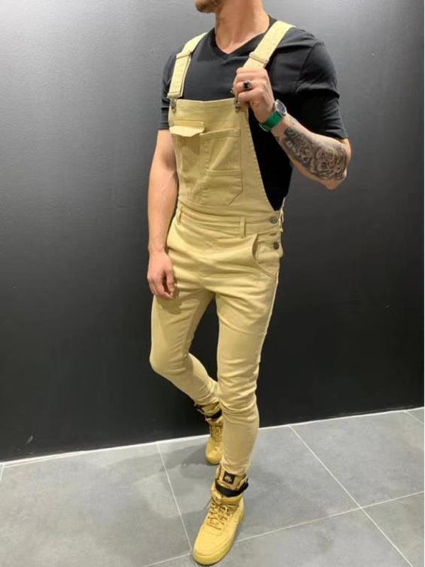 Suspenders Jeans Slim Fit