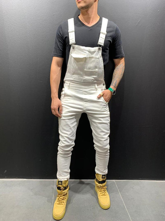 Suspenders Jeans Slim Fit