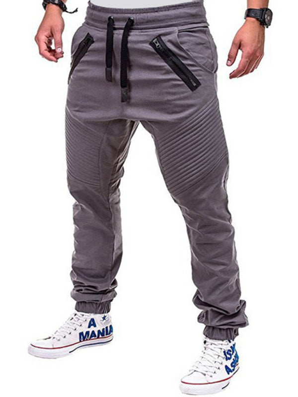 Zipped Loose-Fitting Casual Pants