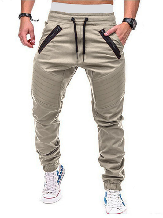 Zipped Loose-Fitting Casual Pants
