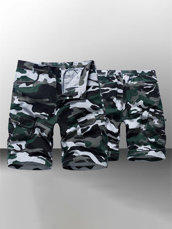 Camouflage Print Cargo Shorts