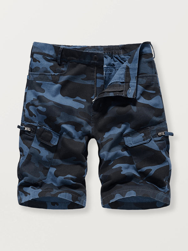 Camouflage Print Cargo Shorts