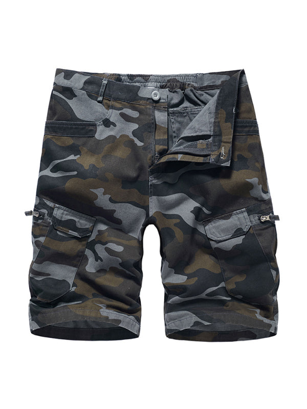 Camouflage Print Cargo Shorts
