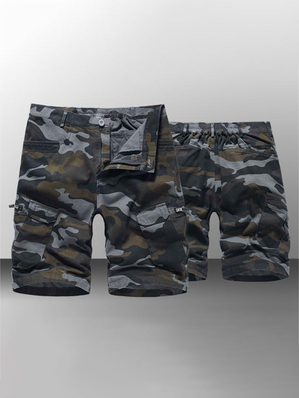 Camouflage Print Cargo Shorts