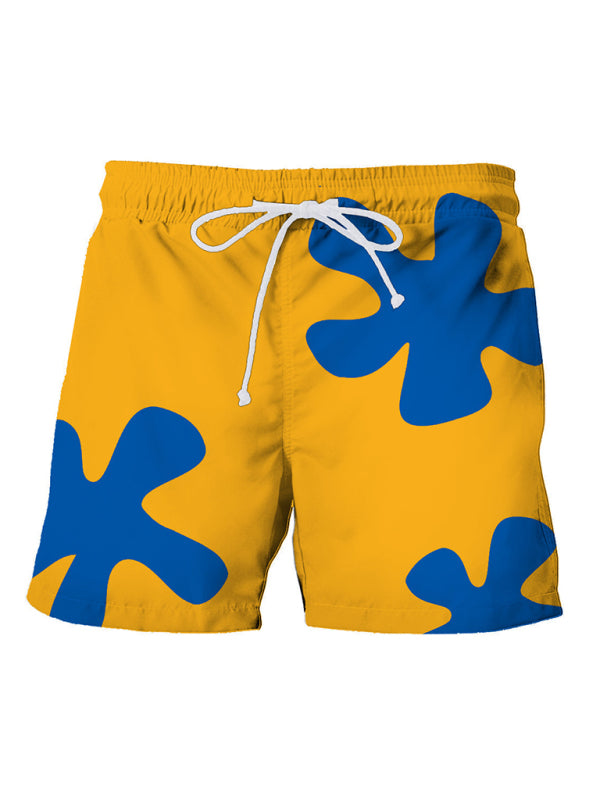 Pantalones cortos de playa Pantalones cortos estampados de vacaciones informales para hombre 