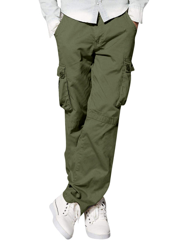 Multi-pocket Loose Casual Straight Cargo Pants