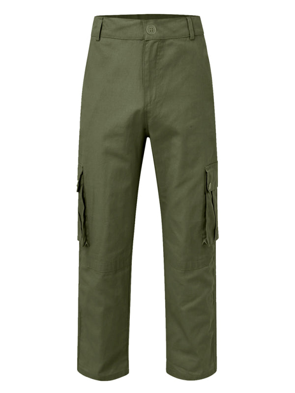 Multi-pocket Loose Casual Straight Cargo Pants