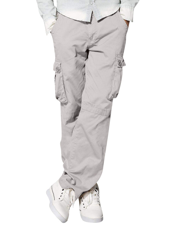 Multi-pocket Loose Casual Straight Cargo Pants